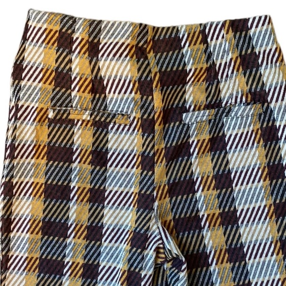 Free People Plaid Stretch Pull On Wide Crop Leg Pants Fall
Mustard Wine 12 - Picture 4 of 8